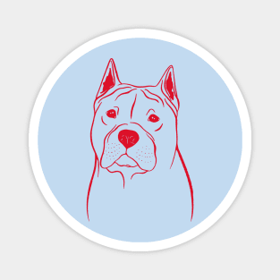 American Staffordshire Terrier (Blue and Red) Magnet
